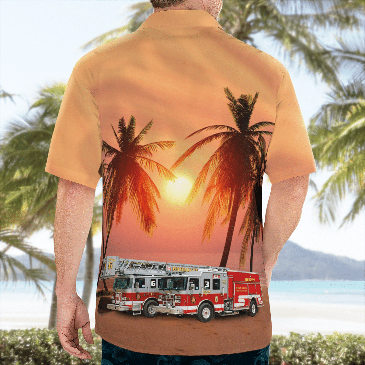Levittown New York Wantagh-Levittown Volunteer Ambulance Corps Aloha Shirt2