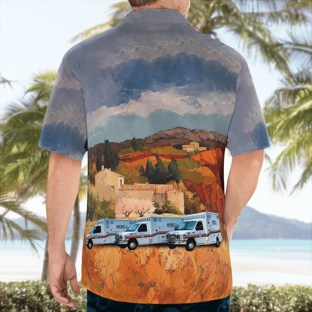 NEW Medford Oklahoma Miller EMS 3D Hawaiian Shirt2