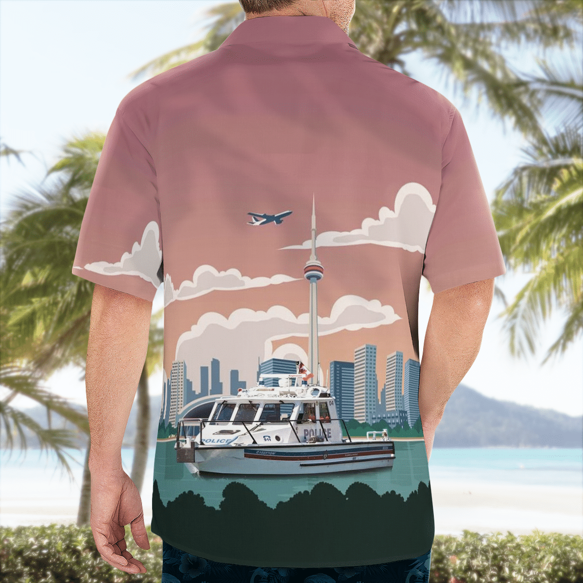 NEW Toronto Ontario Canada Toronto Police Marine Unit 3D Hawaiian Shirt2