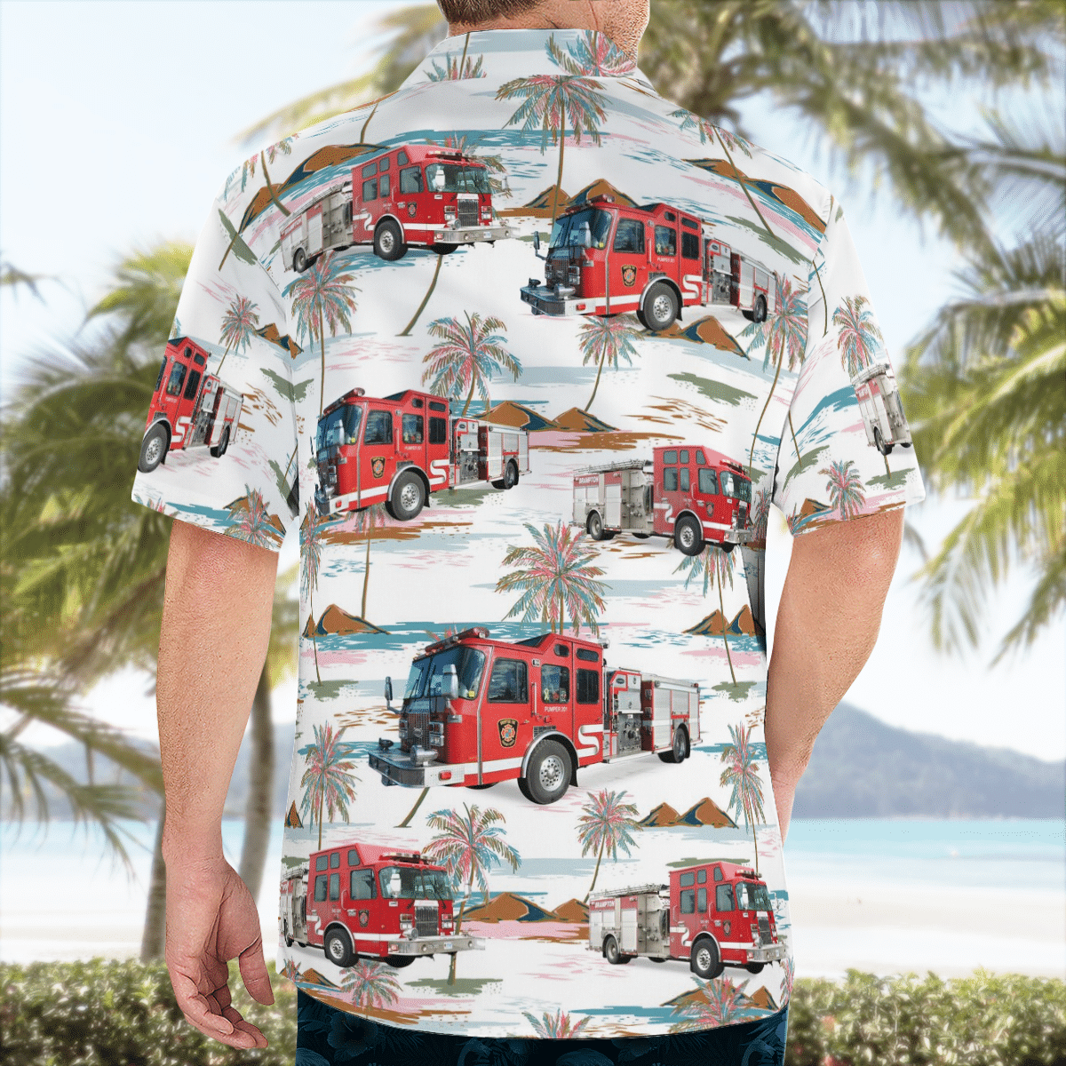 NEW Ontario Canada Brampton Fire and Emergency Services 3D Hawaiian Shirt2