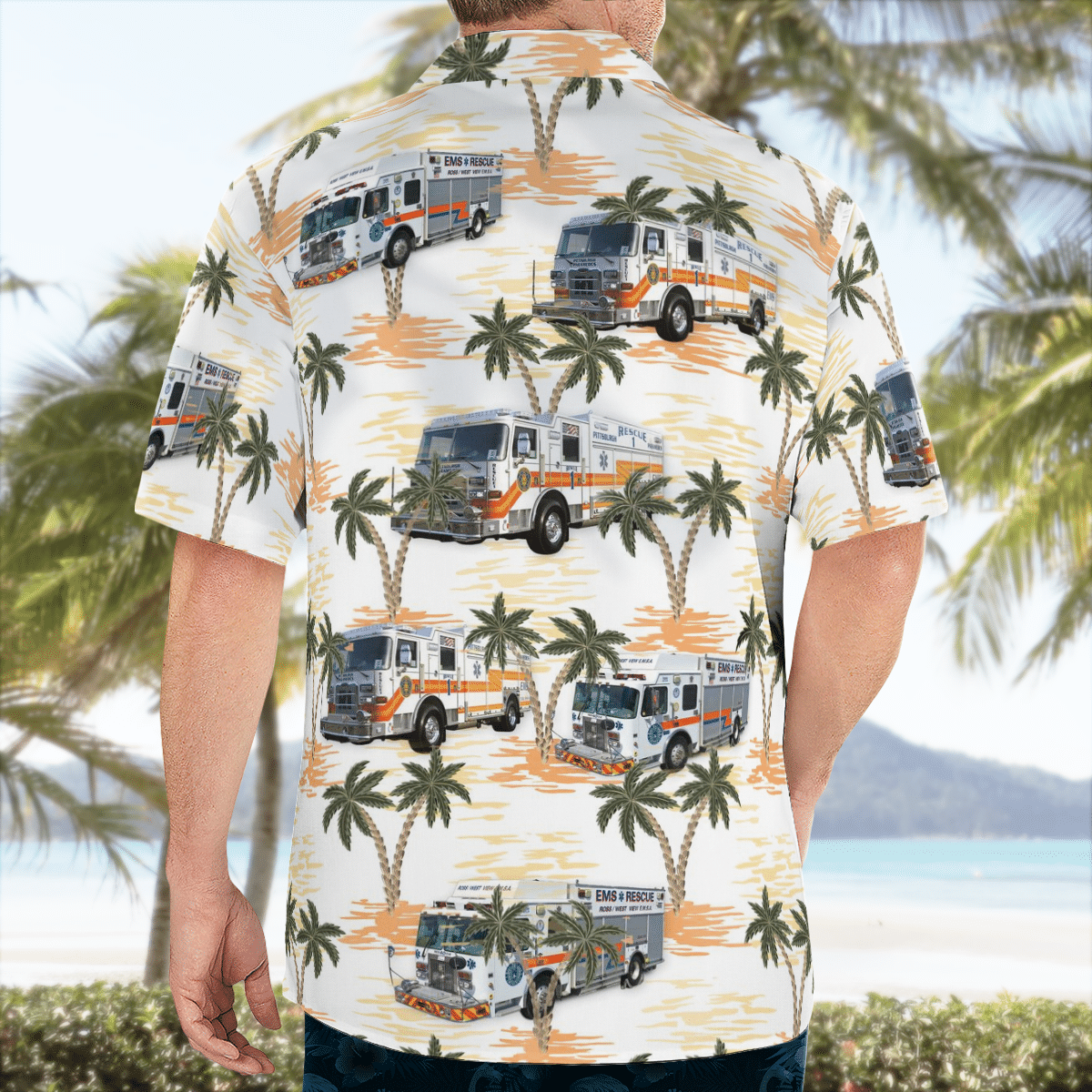 NEW Ross West View EMSA 3D Hawaiian Shirt2