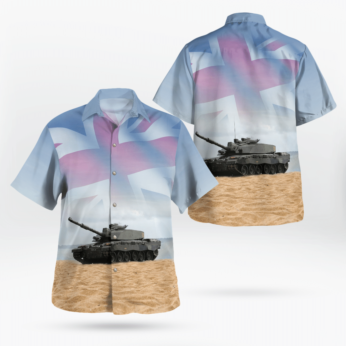 NEW British Army Challenger 2 Armed Forces Day 3D Hawaiian Shirt1