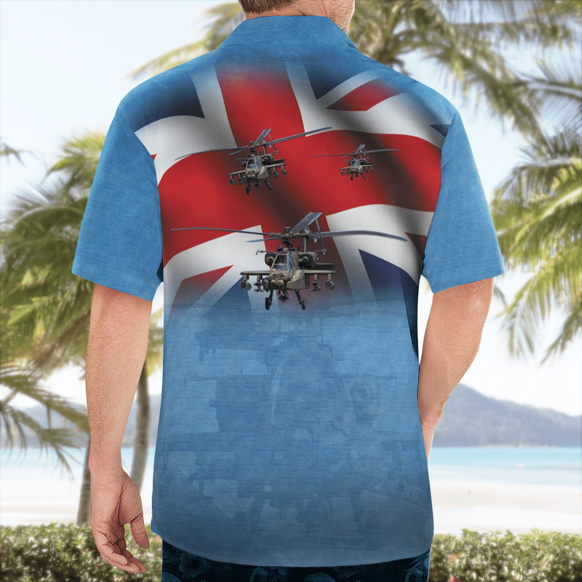 NEW British Army AgustaWestland Apache Armed Forces Day 3D Hawaiian Shirt2