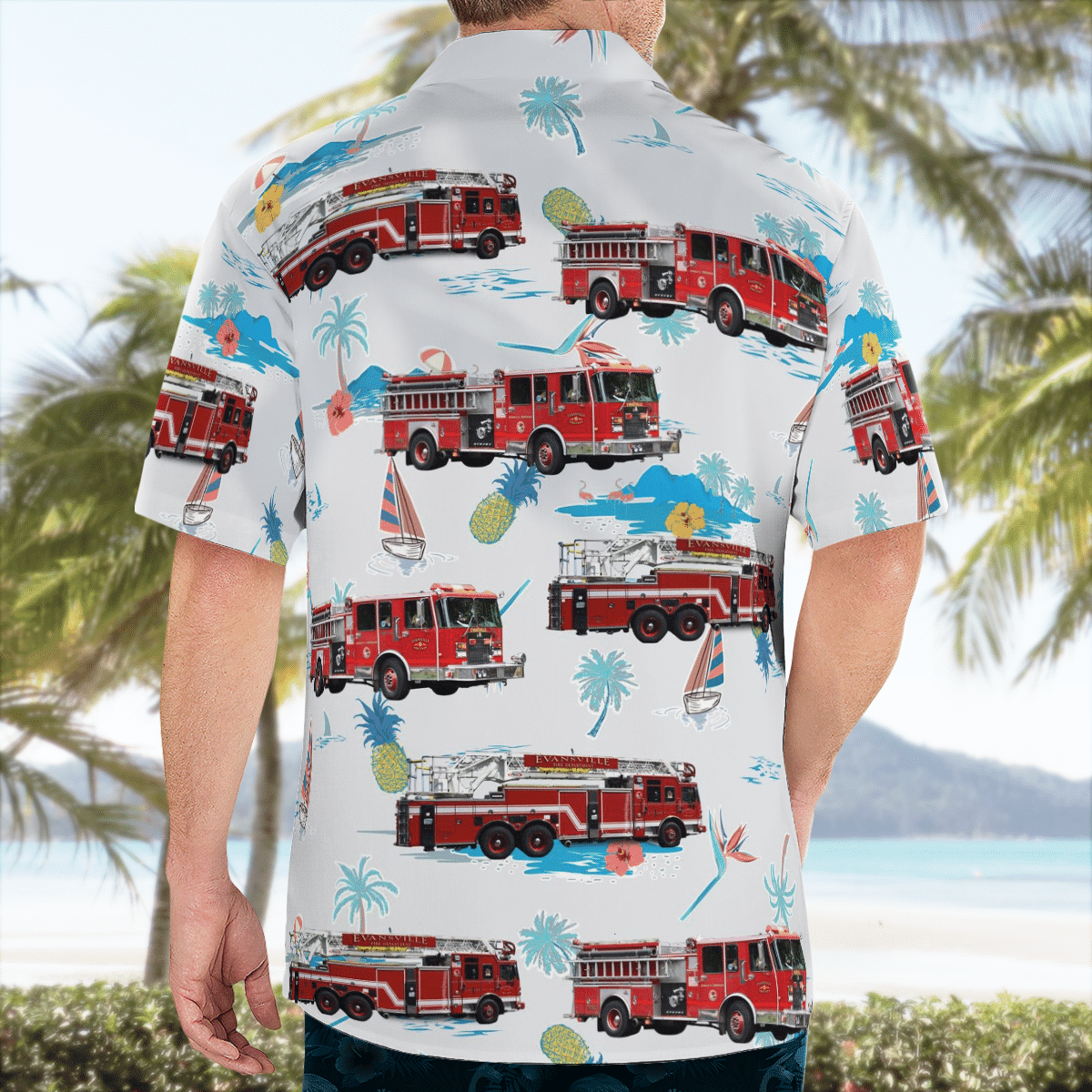 South Bend Fire Department Aloha Shirt2