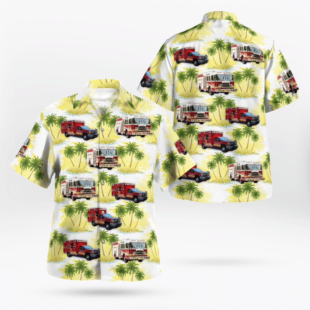 NEW Fayetteville Georgia Fayette County Department of Fire and Emergency Services 3D Hawaiian Shirt1