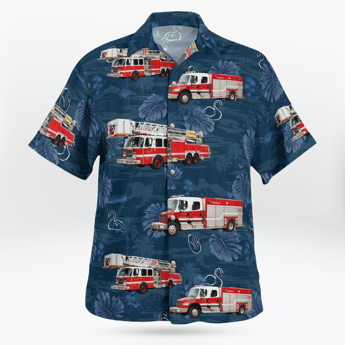 HOT Delhi Ontario Canada Norfolk County Fire Department Fire Station 1 Hawaii Shirt 2