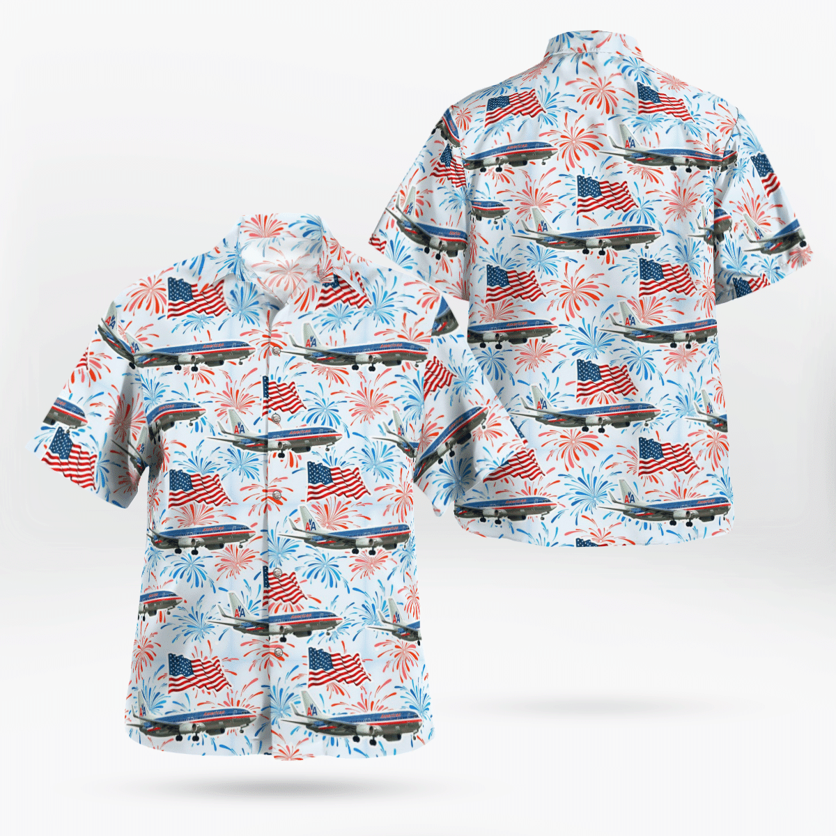 COOL American Airlines Boeing 737 823 Old Livery Independence Day 3D Hawaii Shirt1