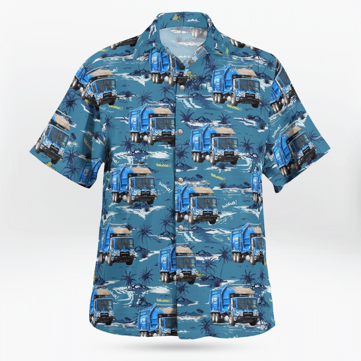 COOL Republic Services Mack MRU McNeilus FEL 1214 3D Hawaii Shirt2