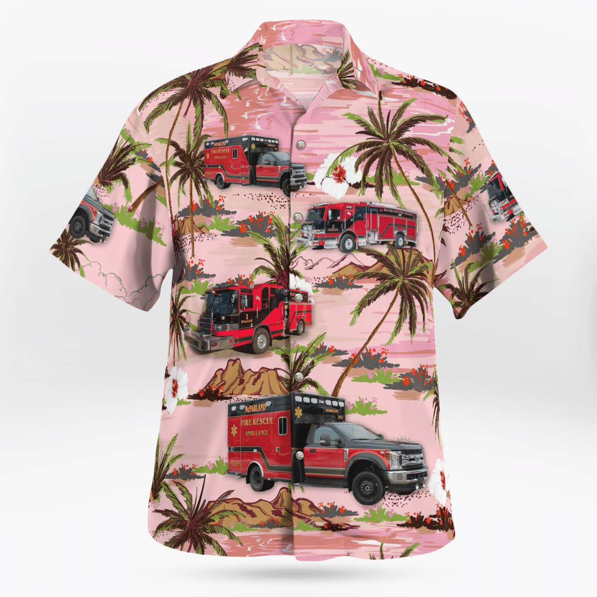 COOL McFarland Fire n Rescue McFarland Wisconsin 3D Hawaii Shirt2