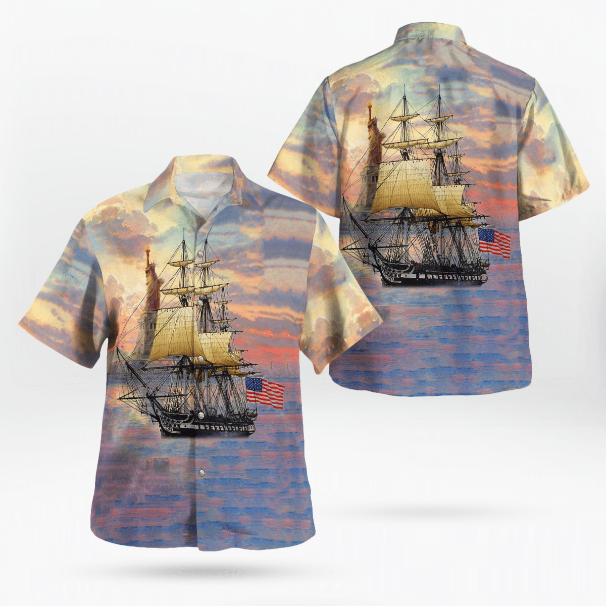 COOL US Navy USS Constitution Independence Day 3D Hawaii Shirt1