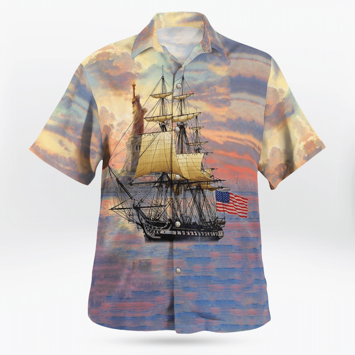 COOL US Navy USS Constitution Independence Day 3D Hawaii Shirt2