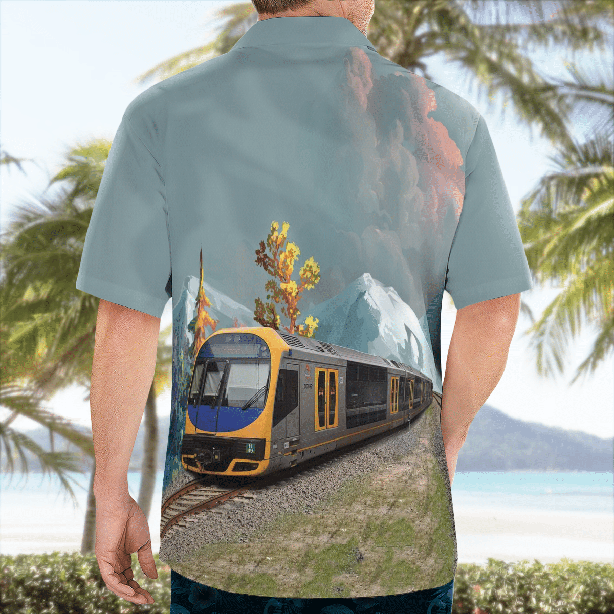 HOT Australian Sydney Trains H Sets Suburban Passenger Hawaiian Shirt2