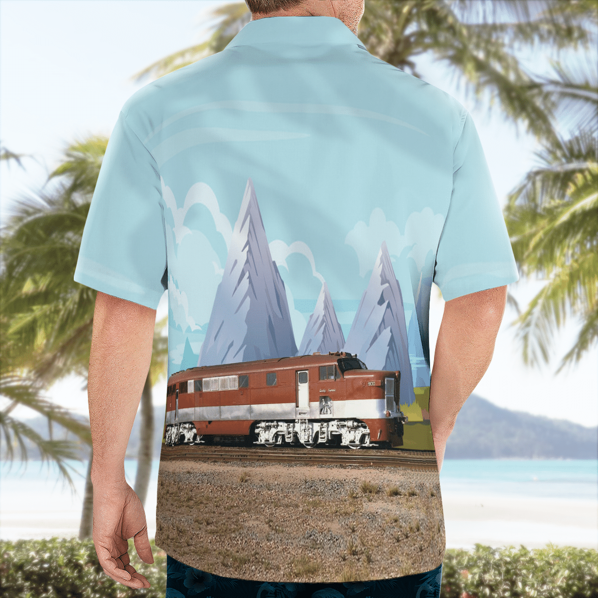 HOT South Australian Railways 900 Class Diesel-Electric Locomotive Hawaiian Shirt2
