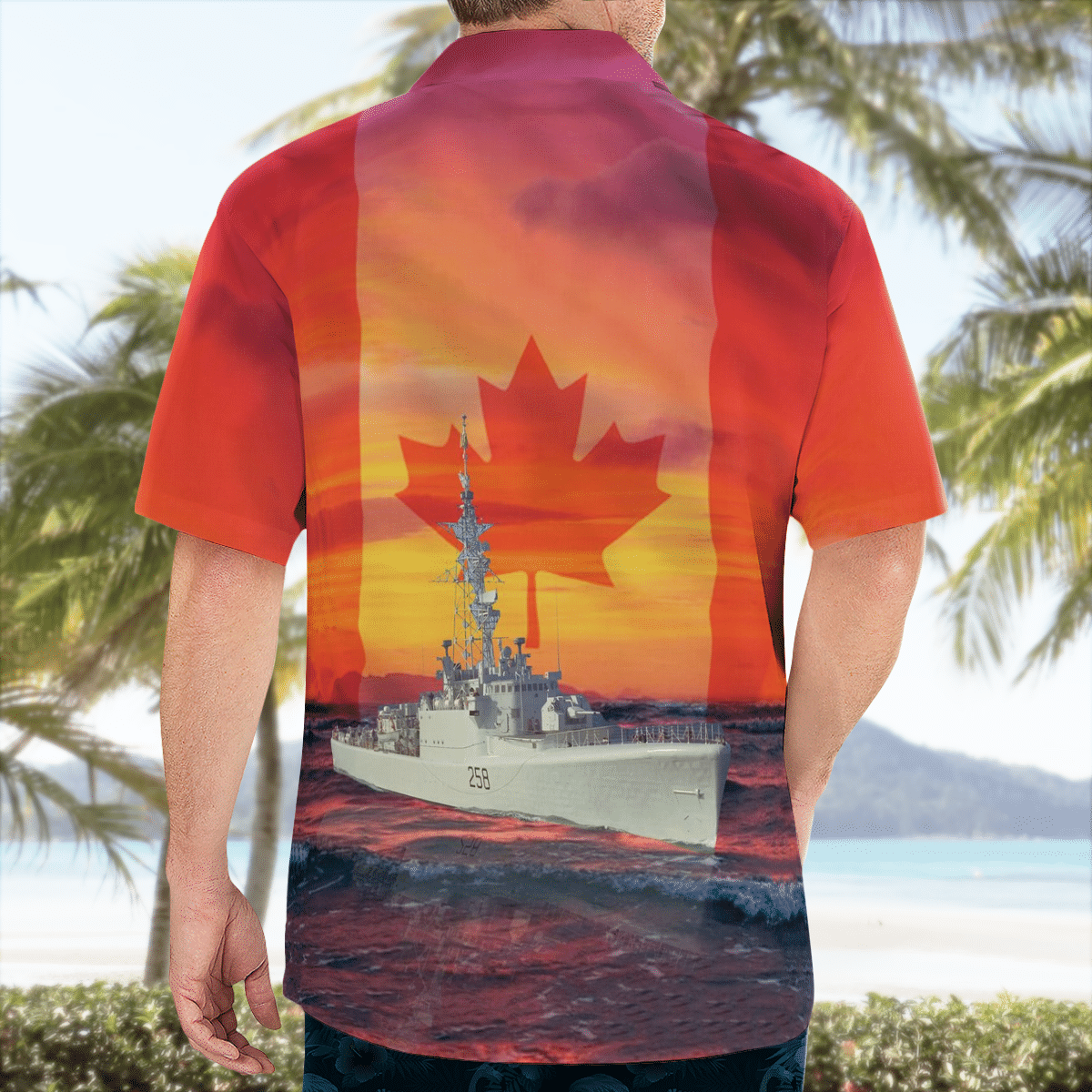 HOT Royal Canadian Navy RCN HMCS Kootenay DDE 258 Restigouche-class destroyer Hawaiian Shirt2