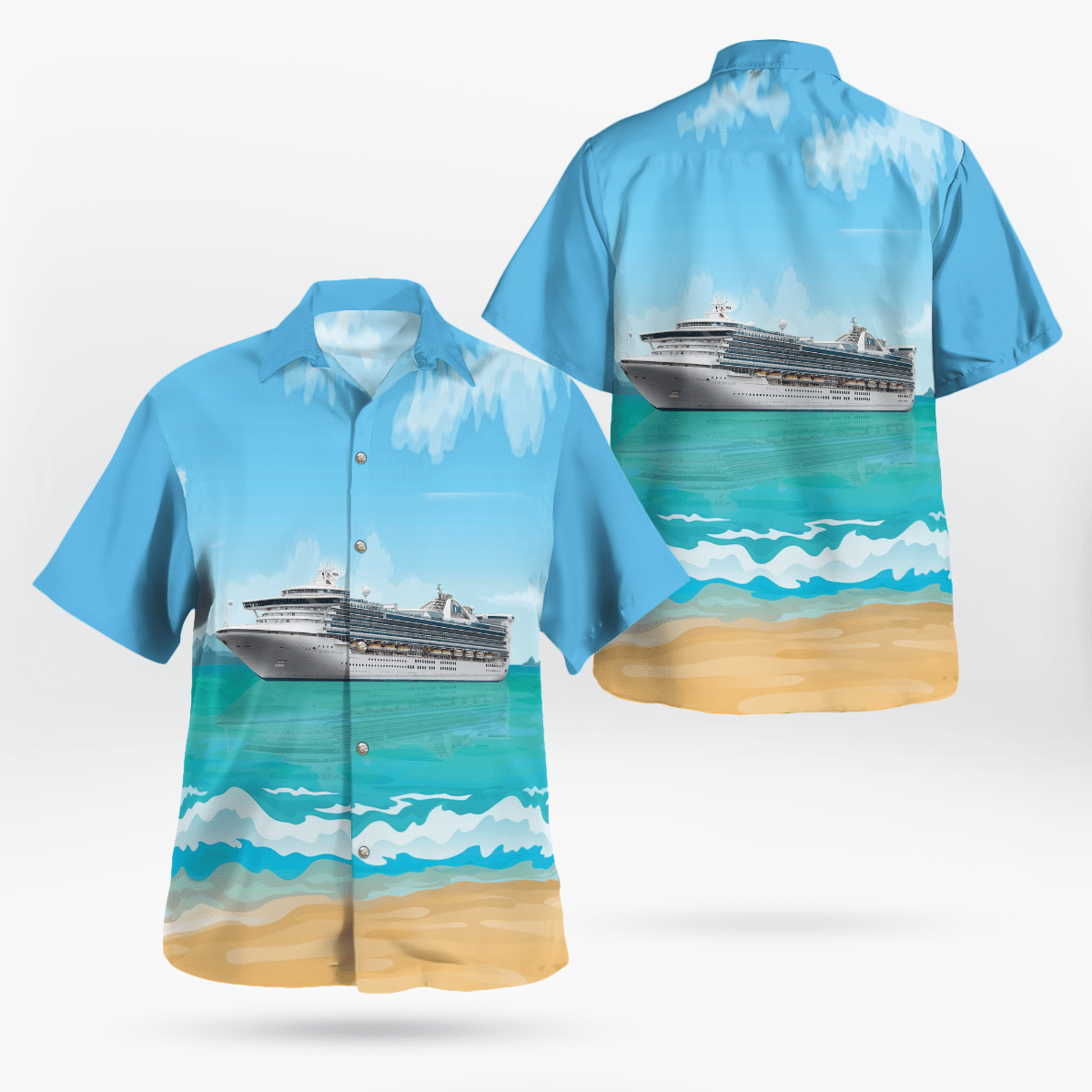 HOT P&O Cruises Australia Pacific Adventure Hawaiian Shirt1