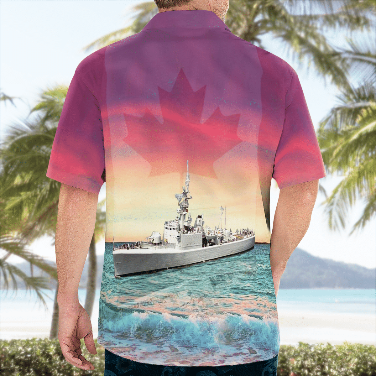 HOT Royal Canadian Navy RCN HMCS Mackenzie DDE 261 Mackenzie-class Destroyer Hawaiian Shirt2