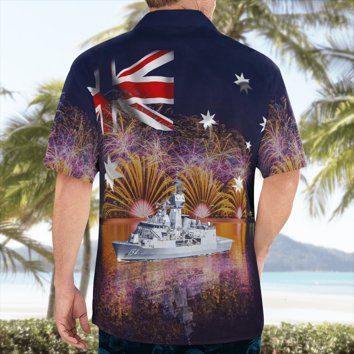 HOT Royal Australian Navy RAN HMAS Parramatta FFH 154 Anzac-class frigate Hawaiian Shirt2