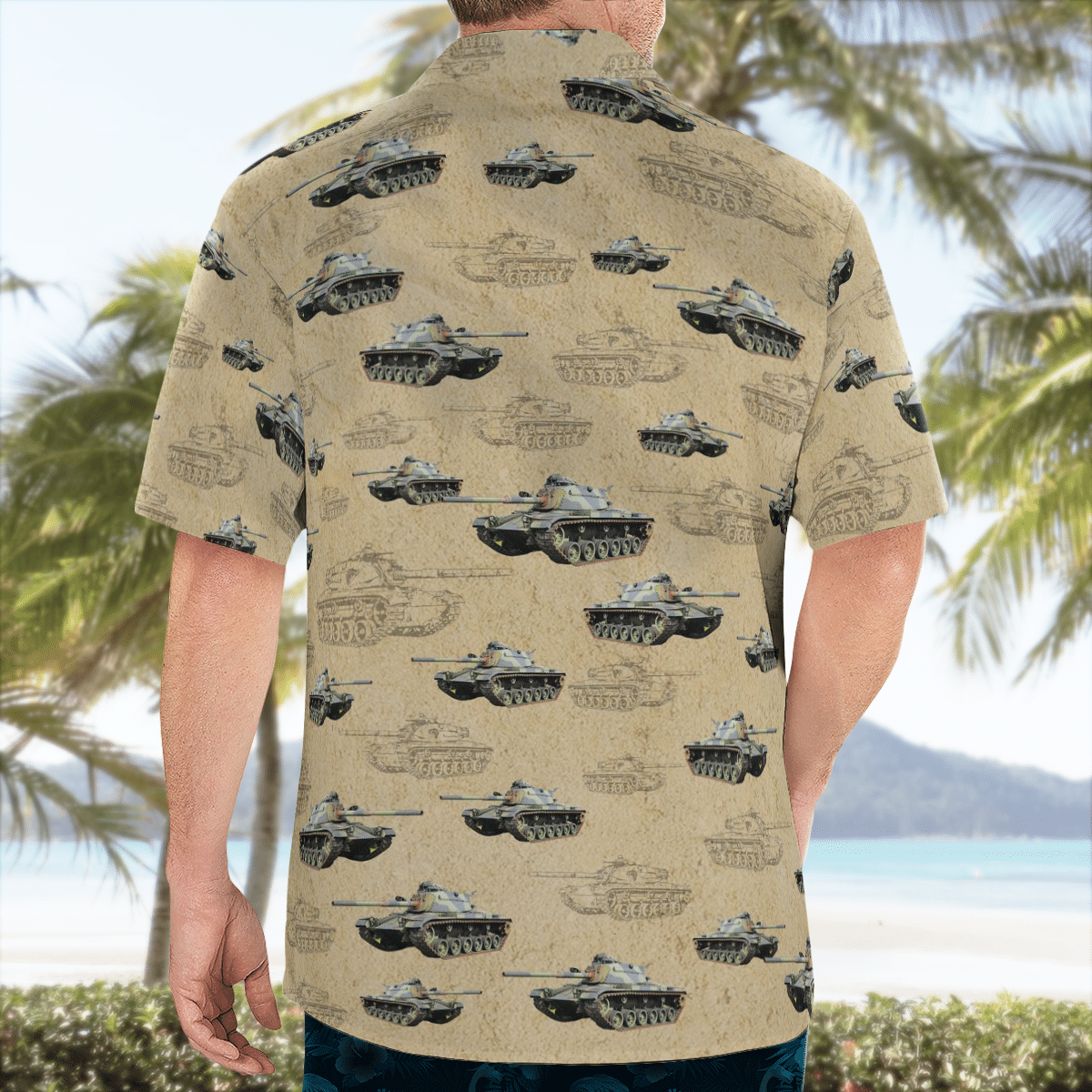 HOT National Guard M60 Tank Hawaiian Shirt2