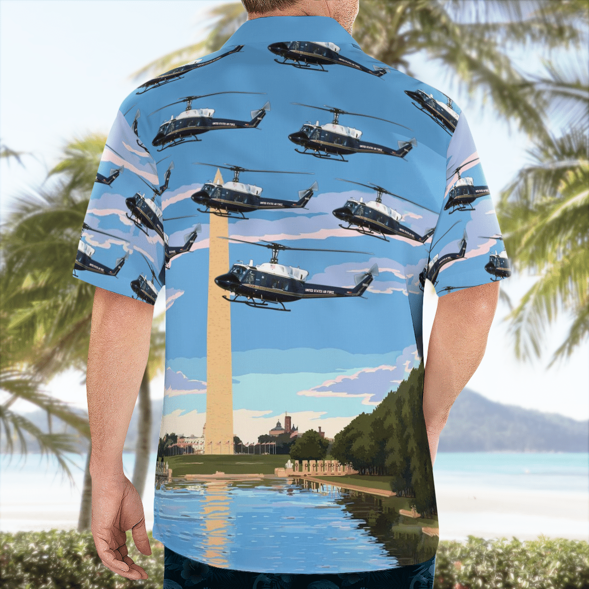 HOT Air Force UH-1N 1st Helicopter Squadron Hawaiian Shirt2