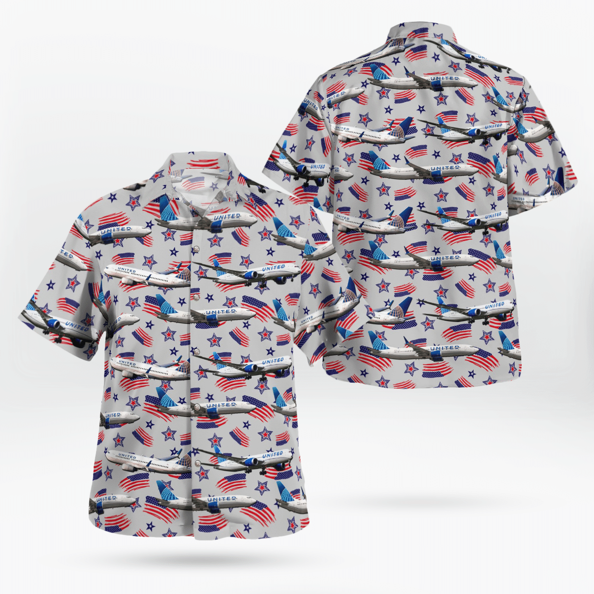 COOL United Airlines Fleet Independence Day 3D Hawaii Shirt1