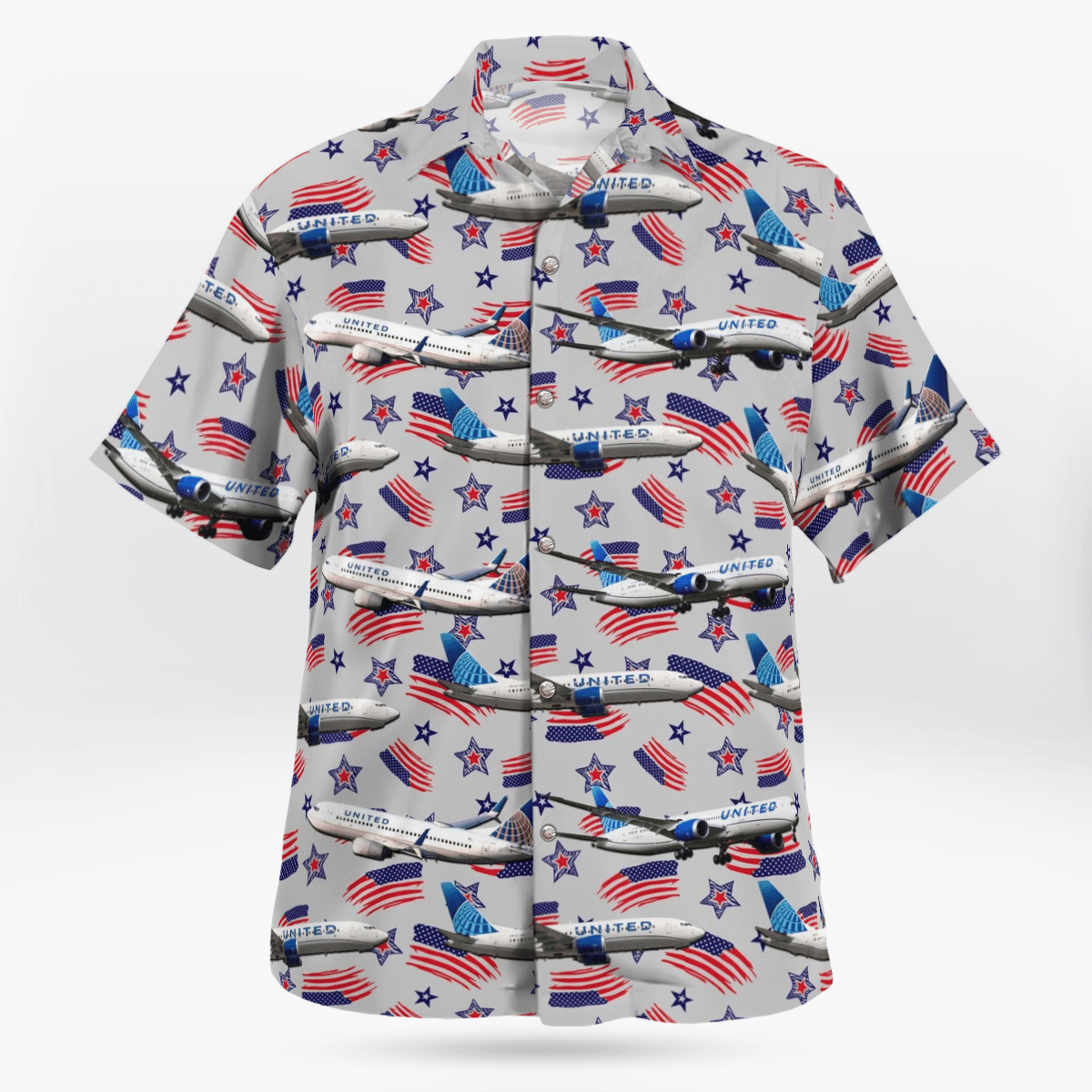 COOL United Airlines Fleet Independence Day 3D Hawaii Shirt2