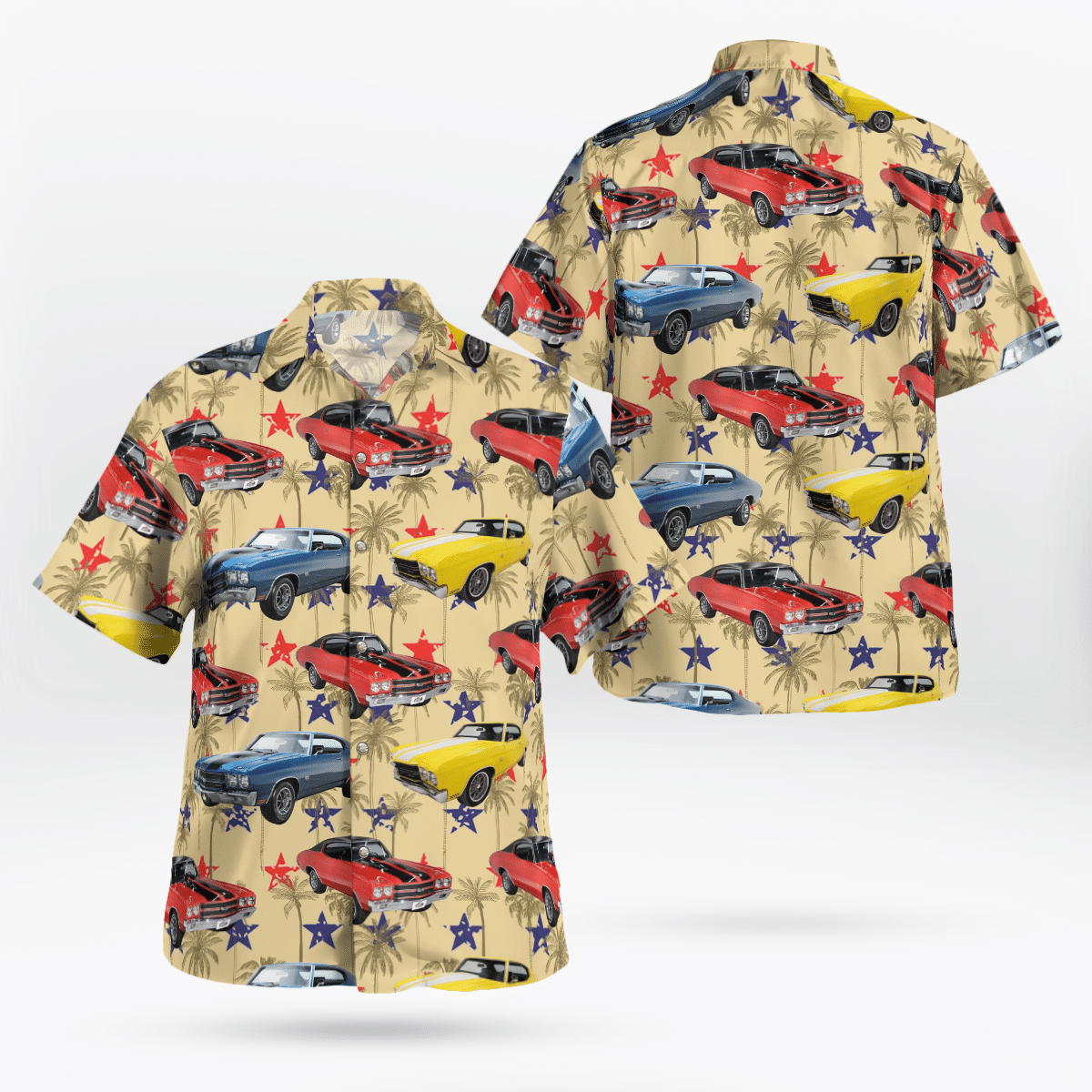 HOT Chevy Mid-sized Automobile Car Independence Day Tropical Shirt1