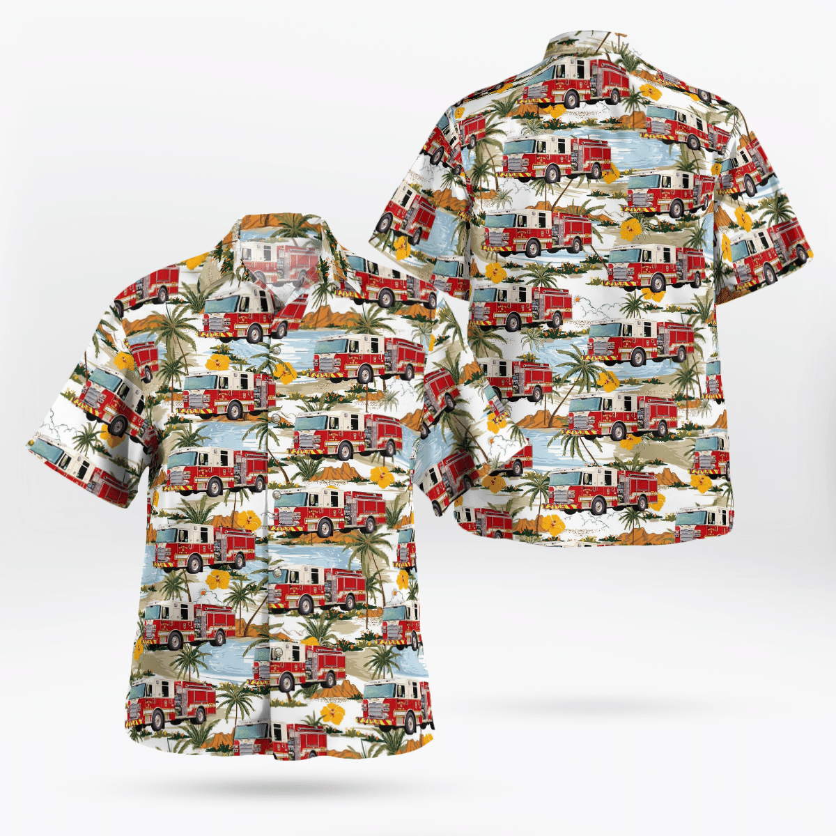 HOT Maryland, United Steam Fire Engine 3 Tropical Shirt1
