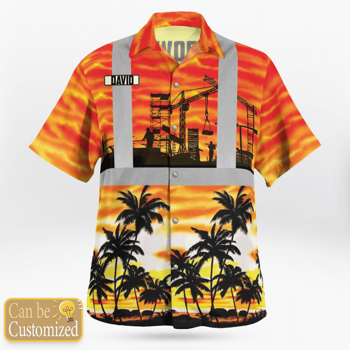 BEST Personalized Ironworker Sunset custom Hawaiian Shirt2