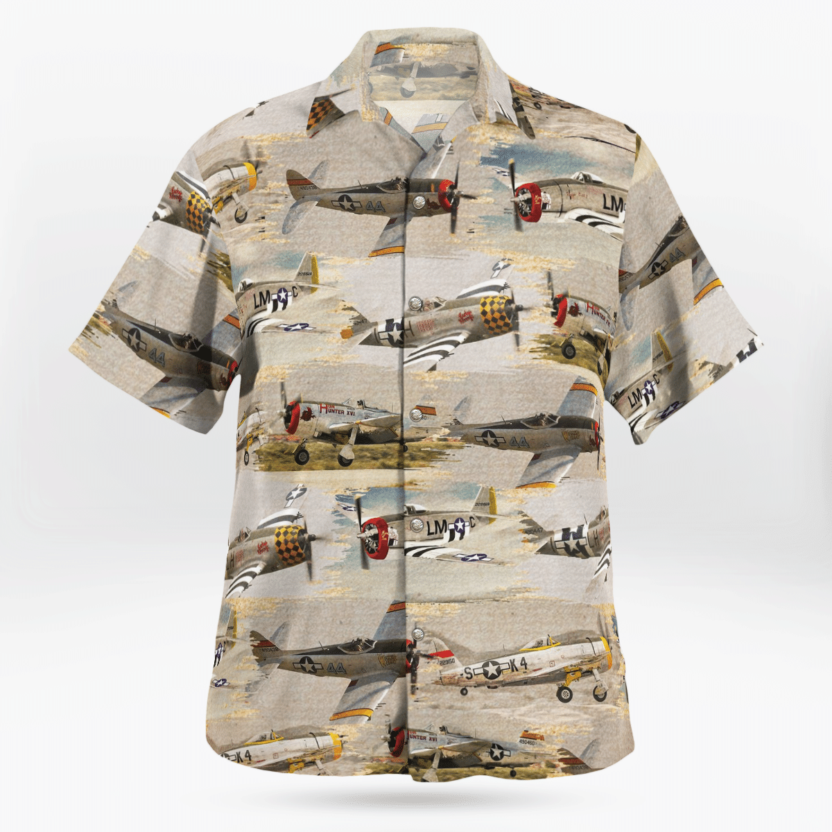 BEST United States Army Air Forces Republic P-47 Thunderbolt Hawaiian Shirt2
