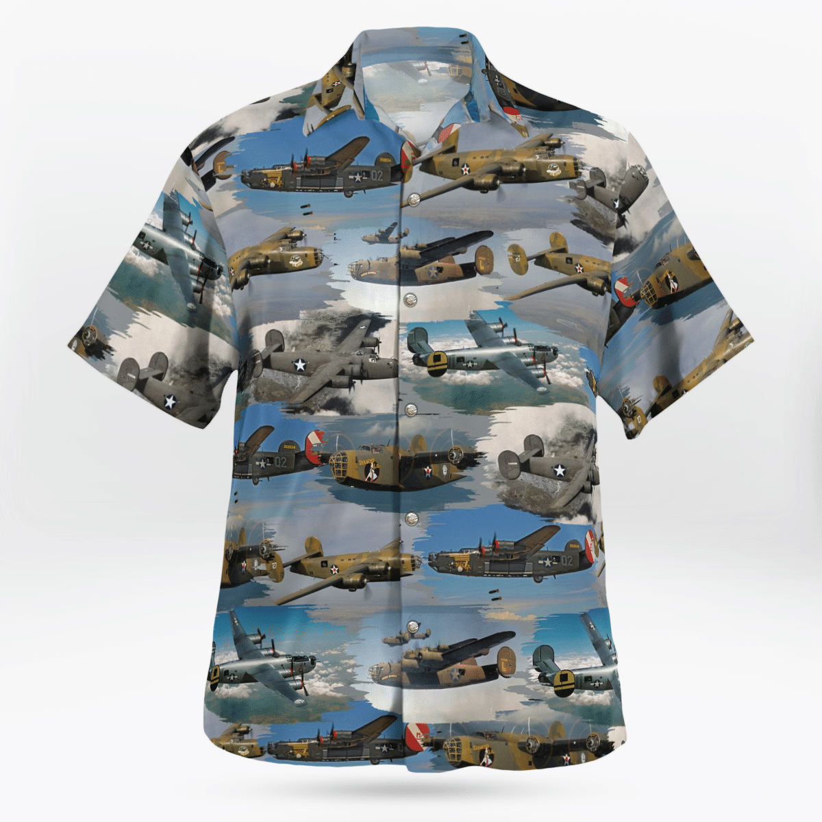 BEST United States Army Air Forces Consolidated B-24 Liberator Hawaiian Shirt2