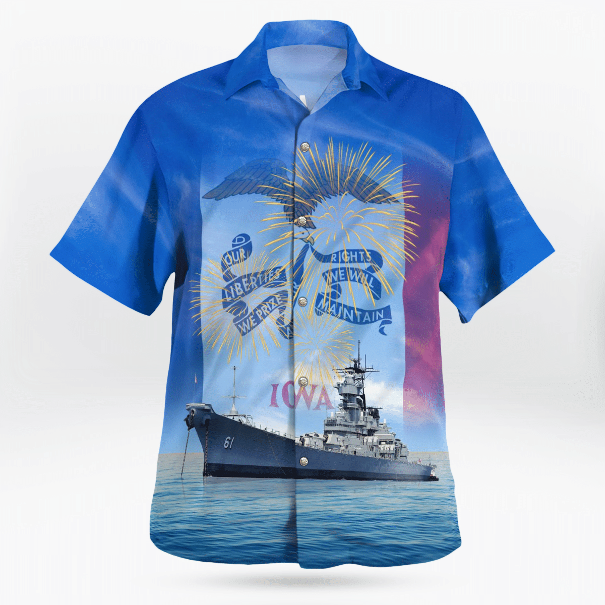 BEST US Navy USS Iowa BB-61 4th Of July Hawaiian Shirt2