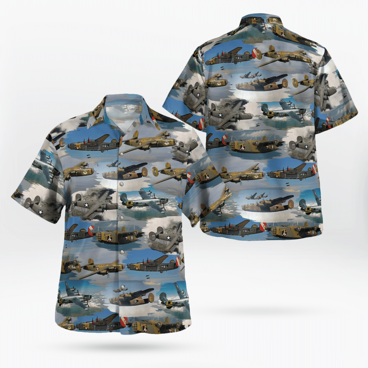 BEST United States Army Air Forces Consolidated B-24 Liberator Hawaiian Shirt1