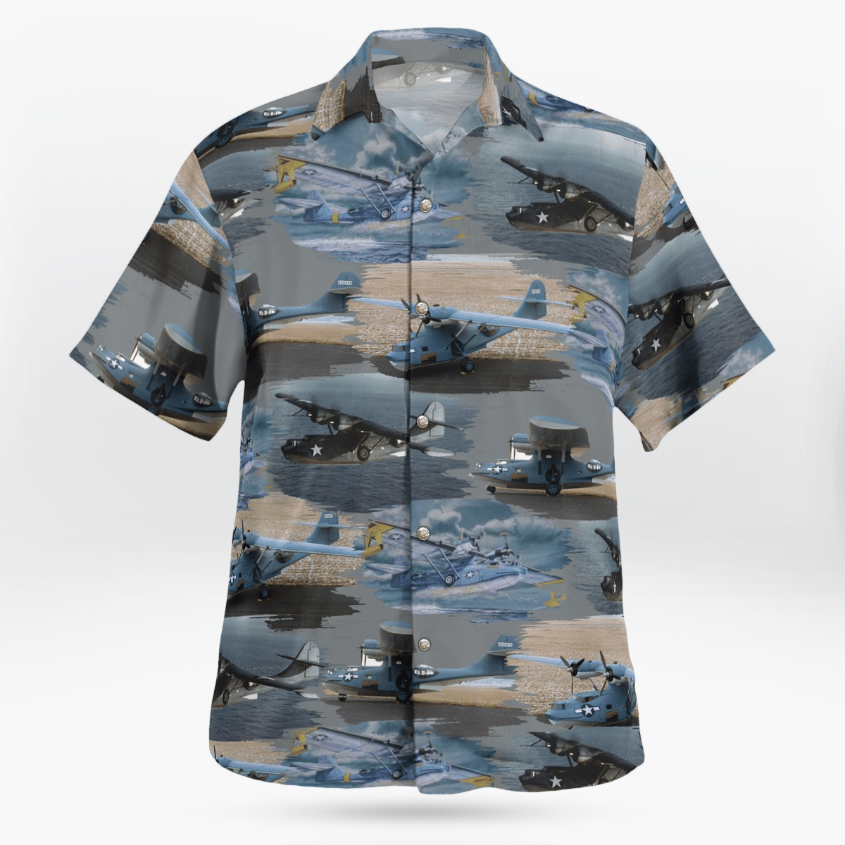 BEST United States Army Air Forces Consolidated OA-10 Catalina Hawaiian Shirt2