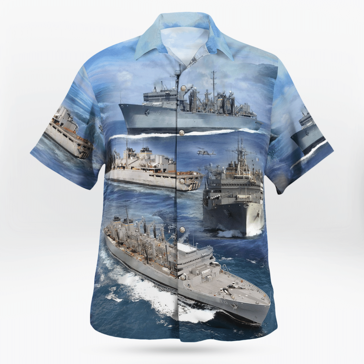 BEST US Navy USNS Bridge T-AOE-10 Hawaiian Shirt2