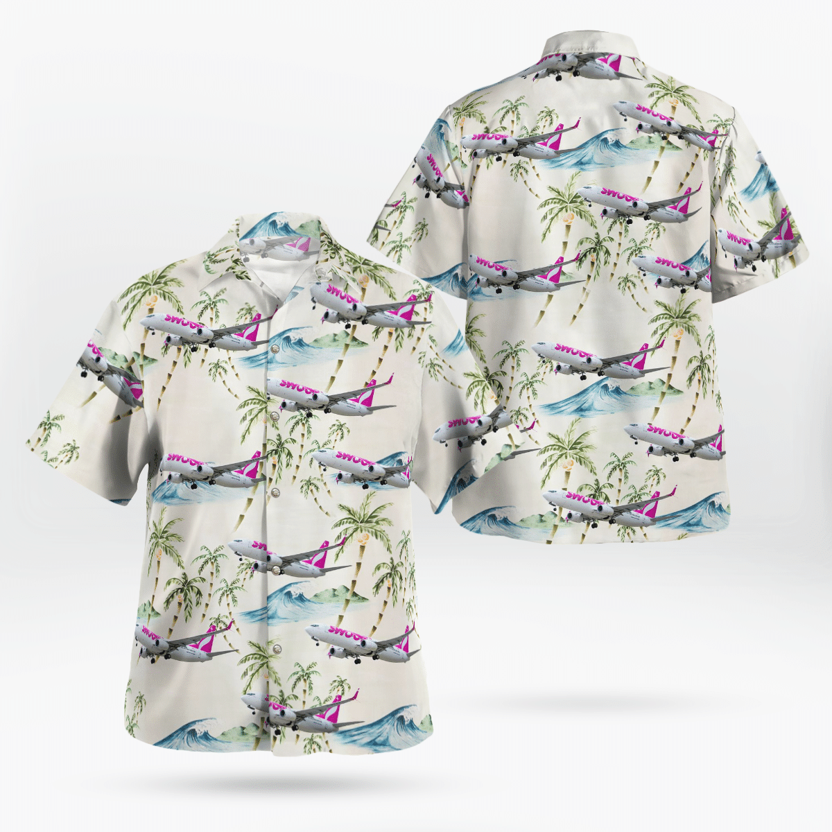 HOT Swoop airline Boeing 737 MAX 8 Tropical Shirt2