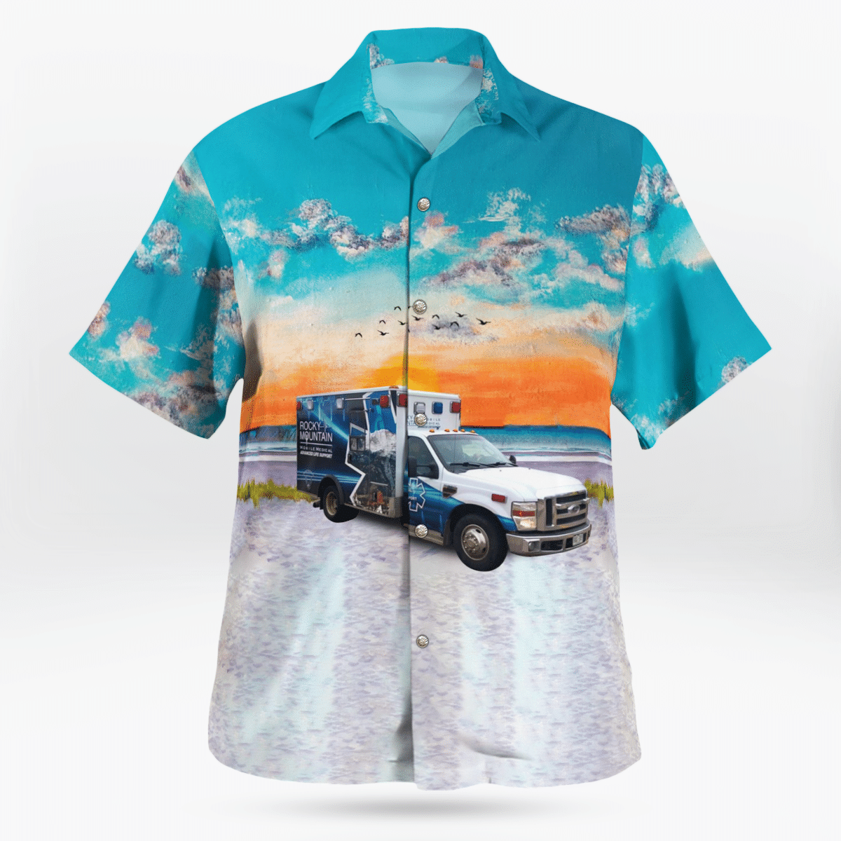 BEST Rocky Mountain Mobile Medical, Colorado Springs, Colorado Ambulance 3D Aloha Shirt2