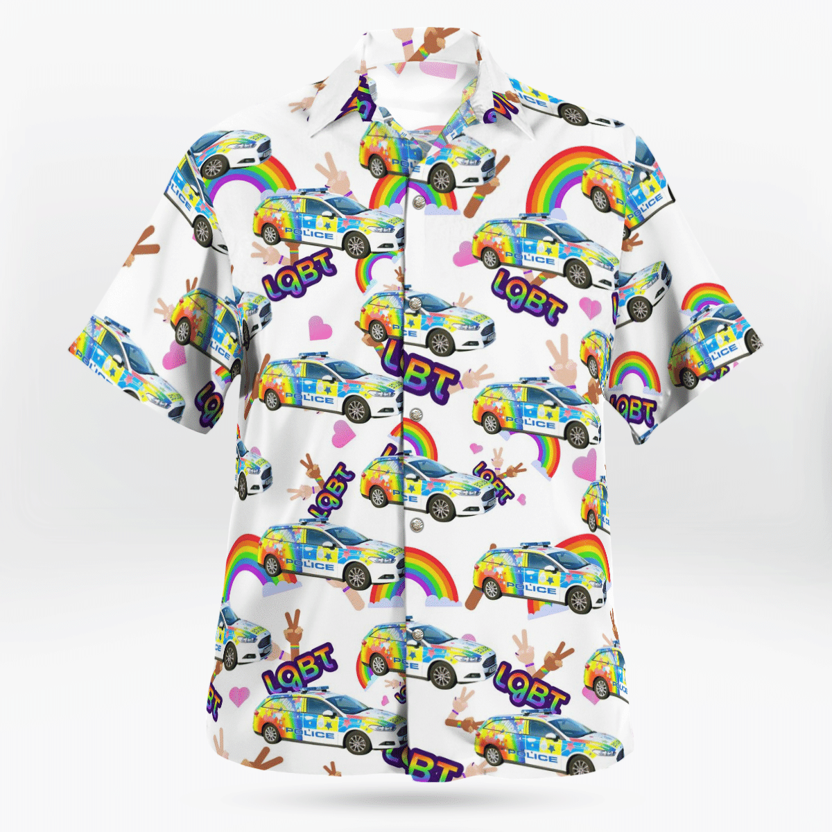 BEST Sussex, UK, Sussex Police LGBT Car 3D Aloha Shirt2