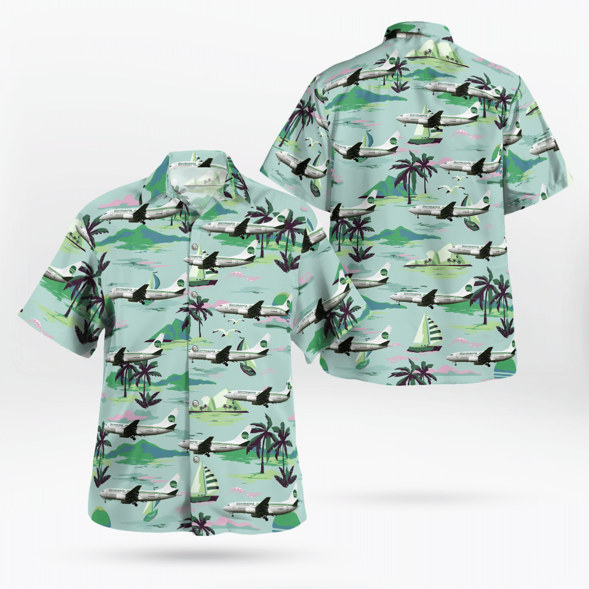 HOT Germania airline Boeing 737-700 Tropical Shirt2