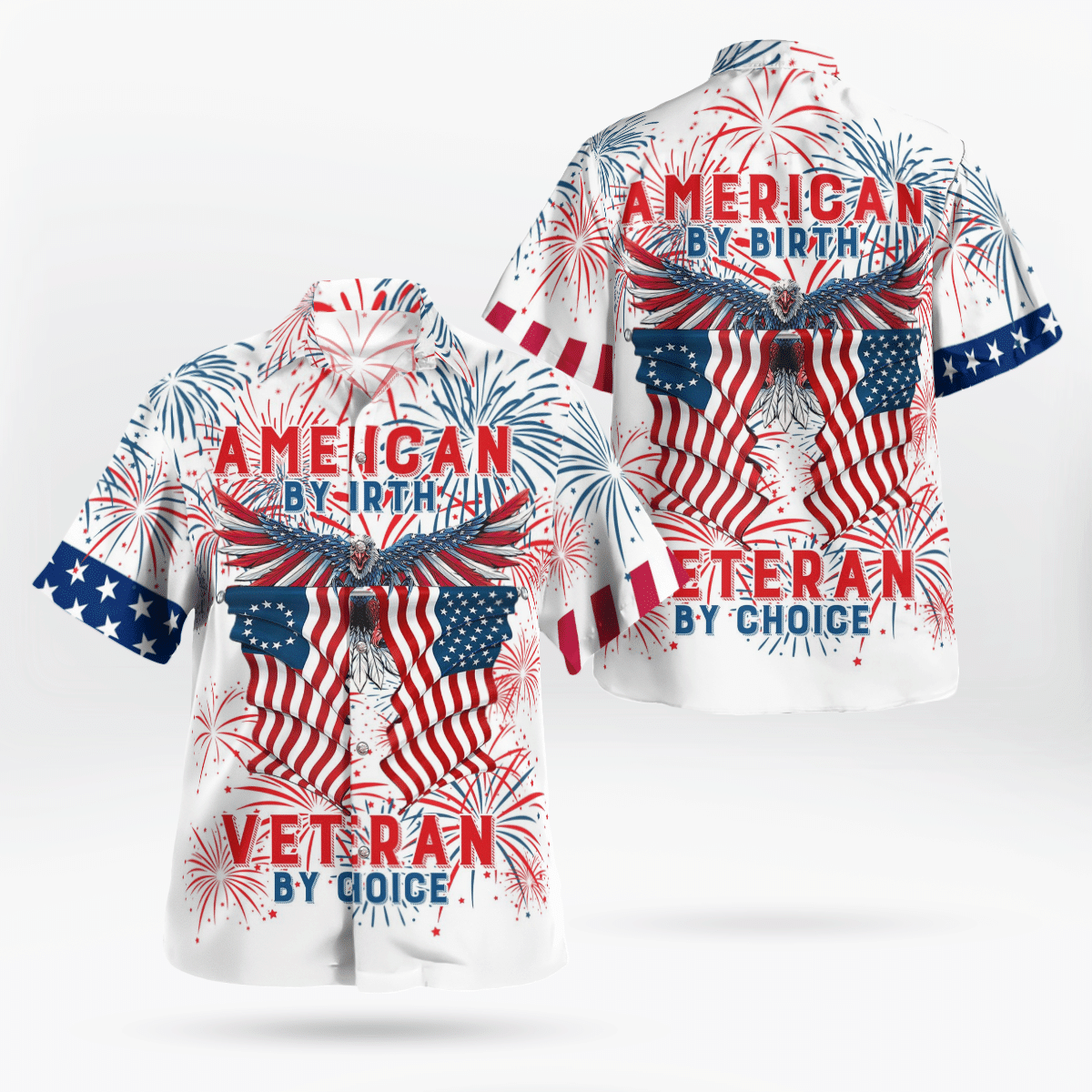 HOT American By Birth Veteran By Choice 4th of July Tropical Shirt2