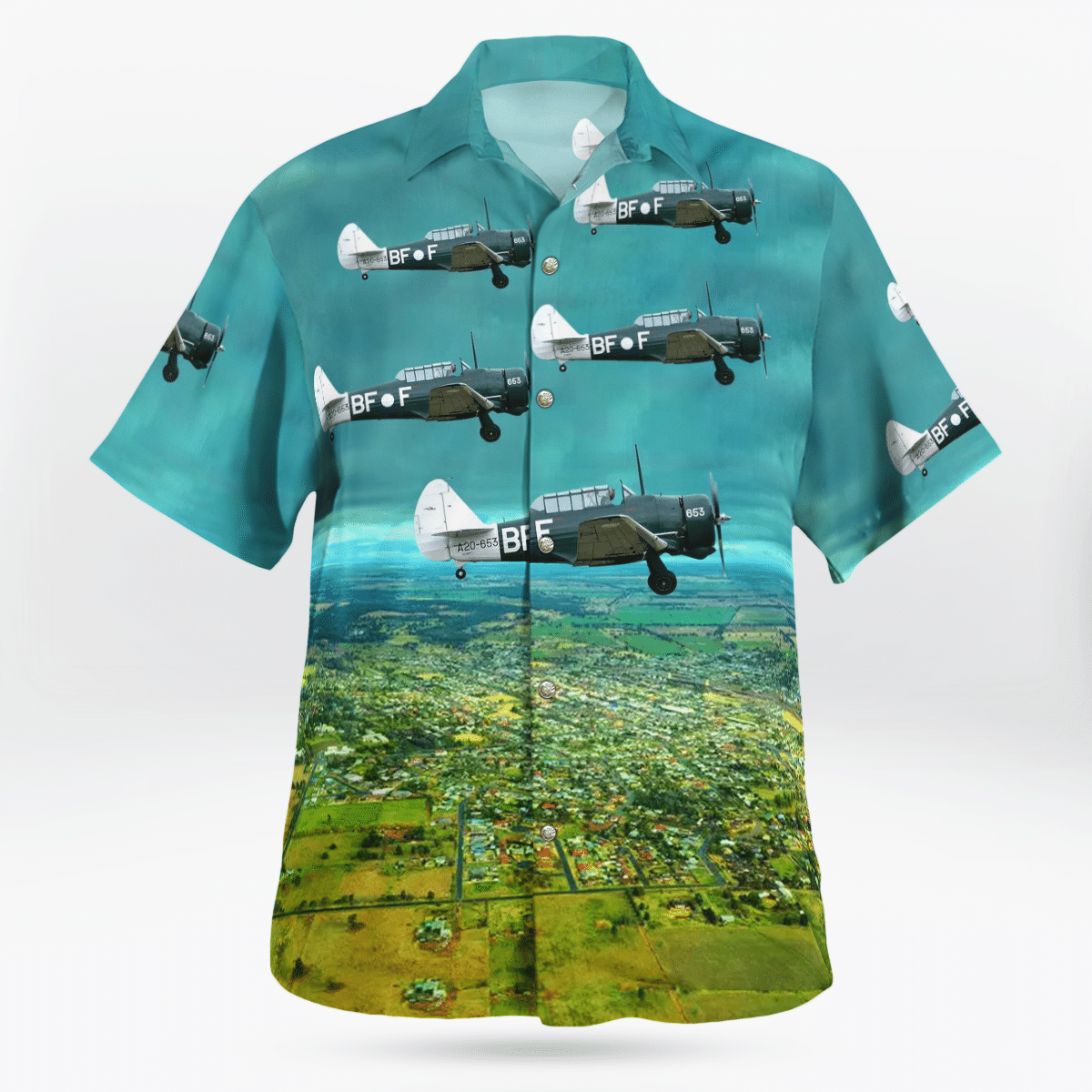 HOT Australia, Temora Aviation Museum, CA-16 Wirraway Tropical Shirt1