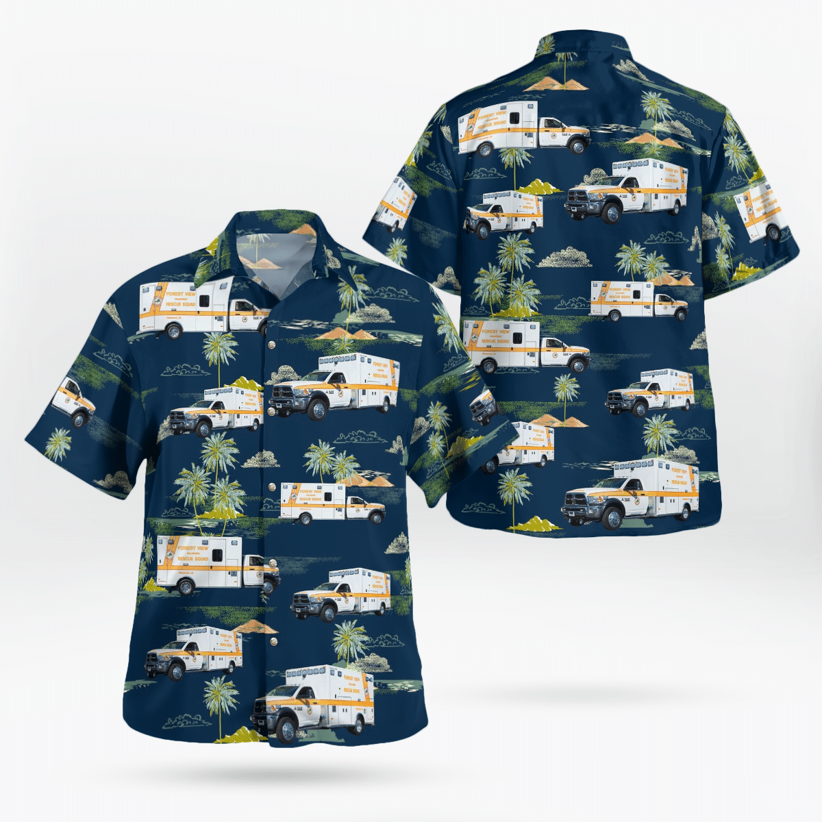 HOT Forest View Volunteer Rescue Squad, Richmond, Virginia Tropical Shirt2