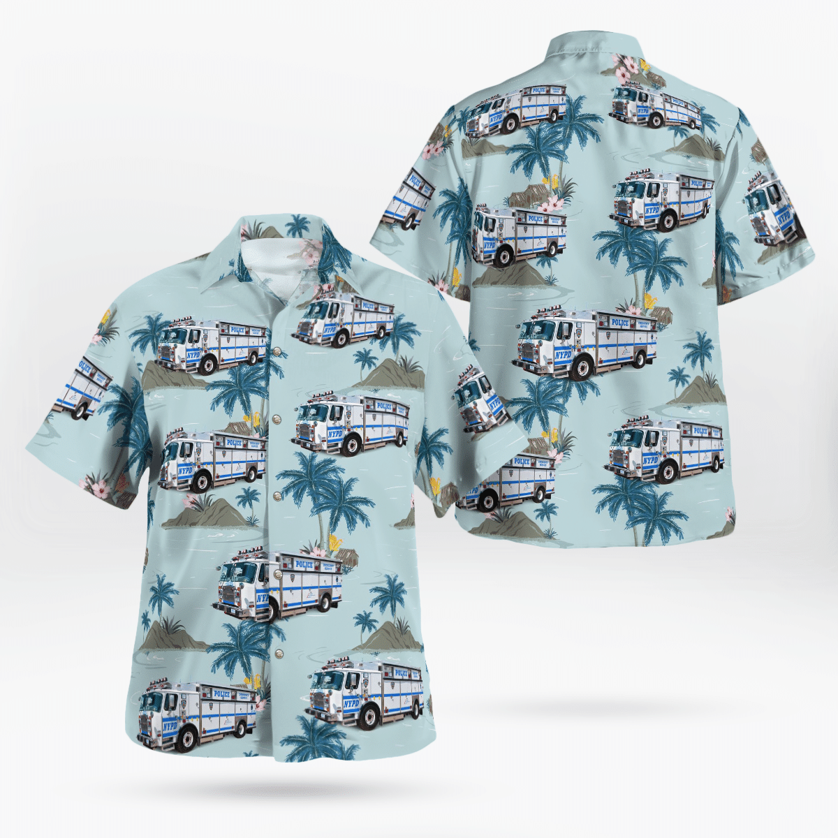HOT New York City Police Department Emergency Service Unit Tropical Shirt2