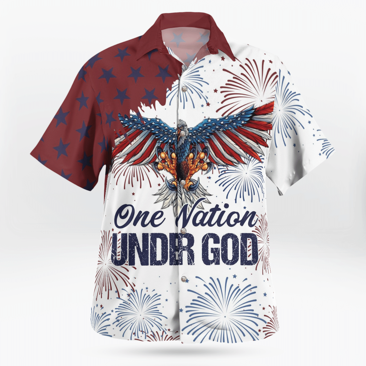 HOT Independence Day Eagles One Nation Under God Tropical Shirt1