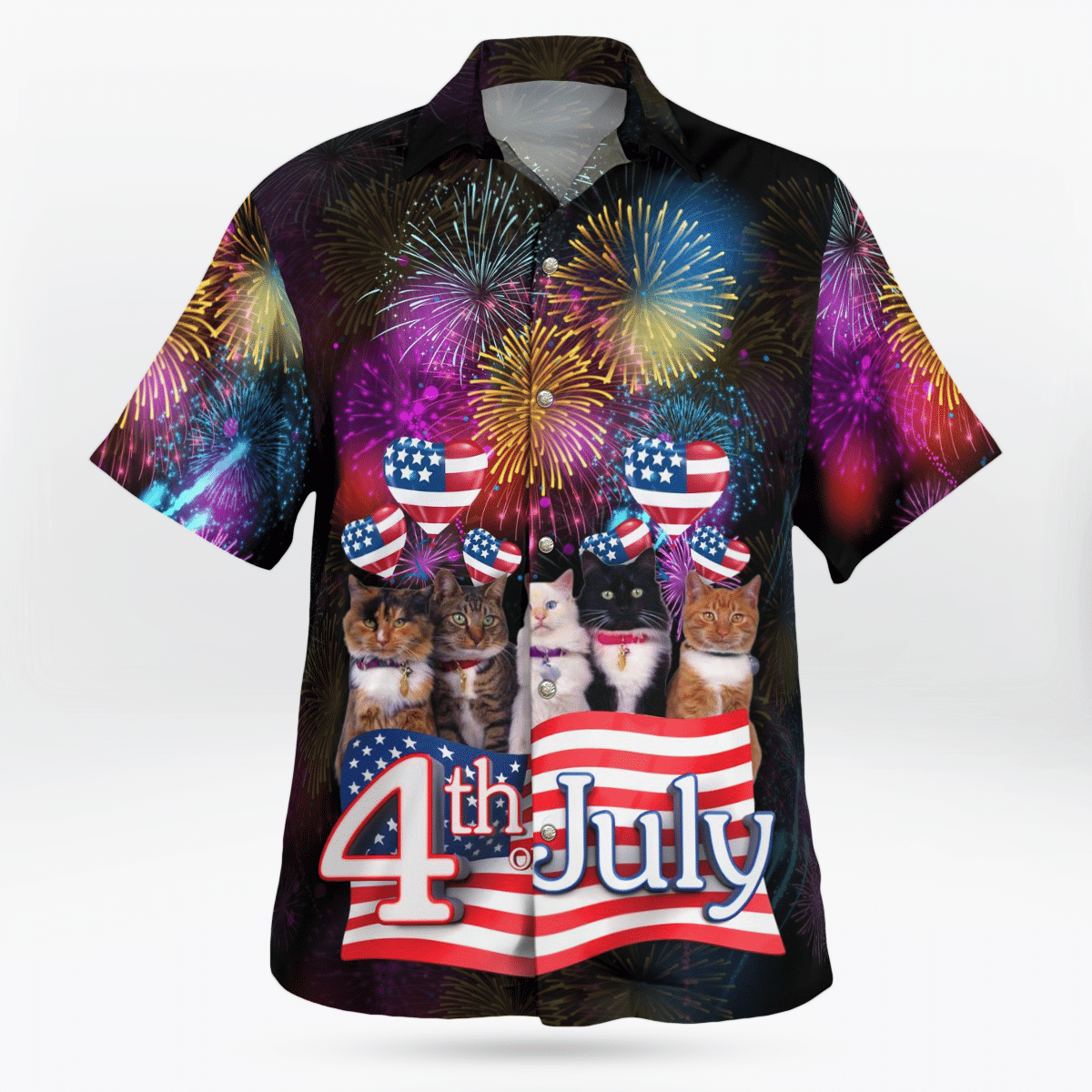 HOT Cats 4th of July Tropical Shirt1