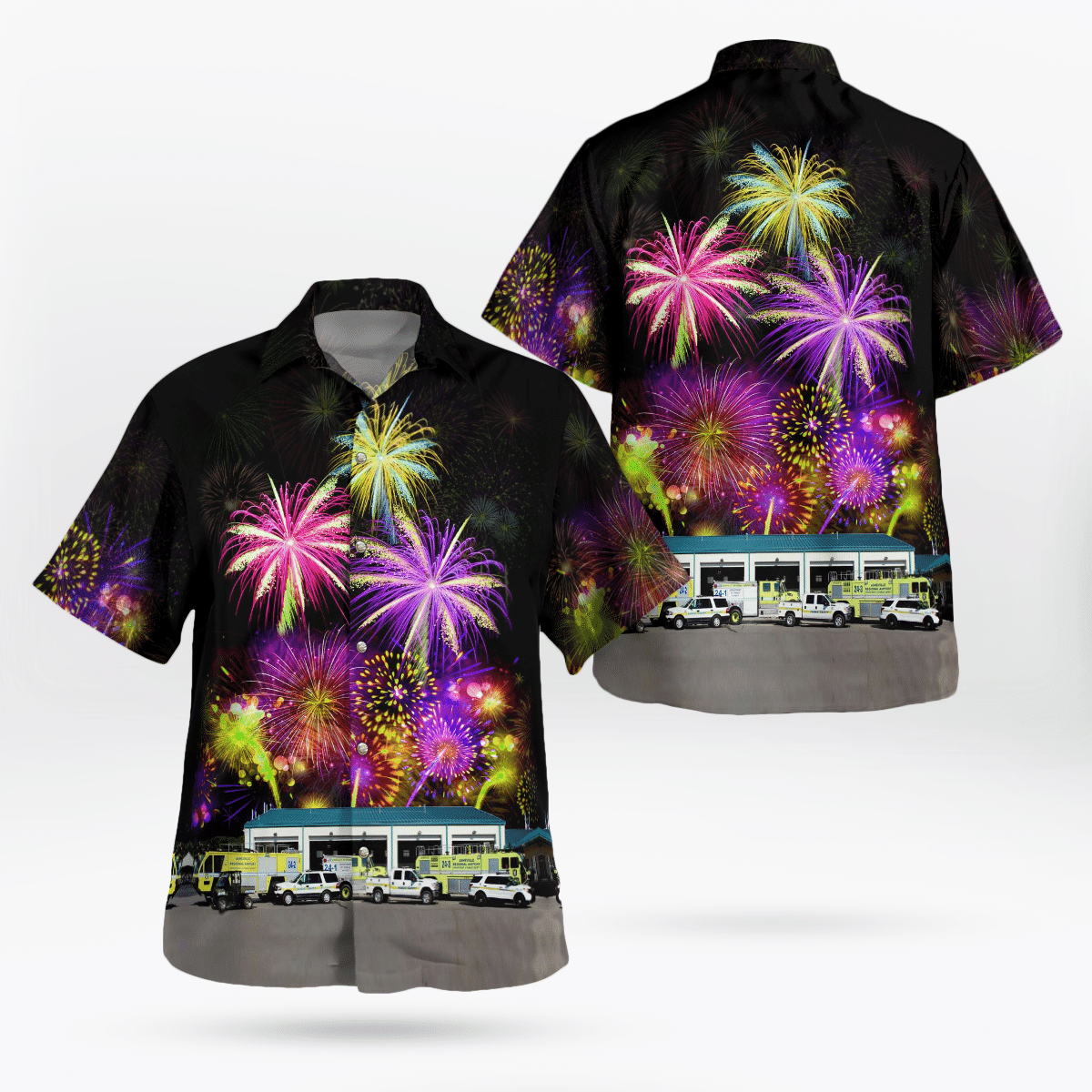 HOT Asheville North Carolina Asheville Regional Airport Department Of Public Safety 4th Of July Hawaiian Shirt1