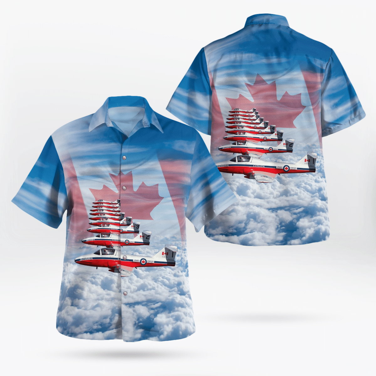 HOT RCAF Canadair CT-114 Tutor Happy Canada Day Hawaiian Shirt1
