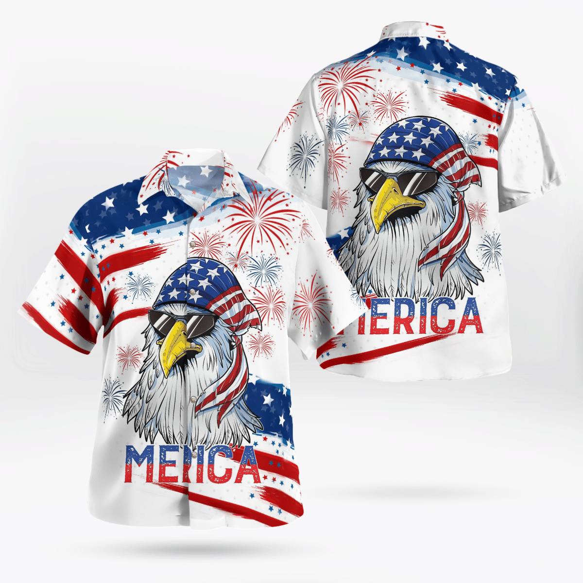 HOT Independence Day Eagle America Hawaiian Shirt1
