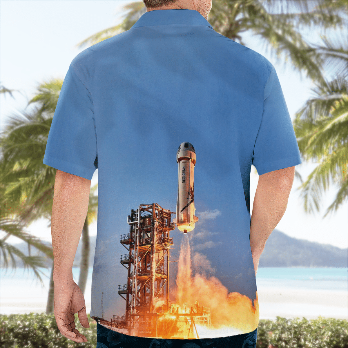 HOT Blue Origin Rocket Tropical Shirt1