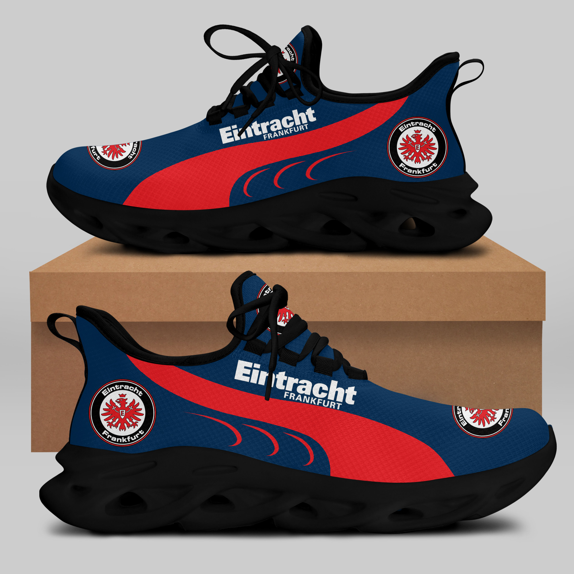 HOT Eintracht Frankfurt Red-Navy Clunky Max Soul Sneakers Shoes2