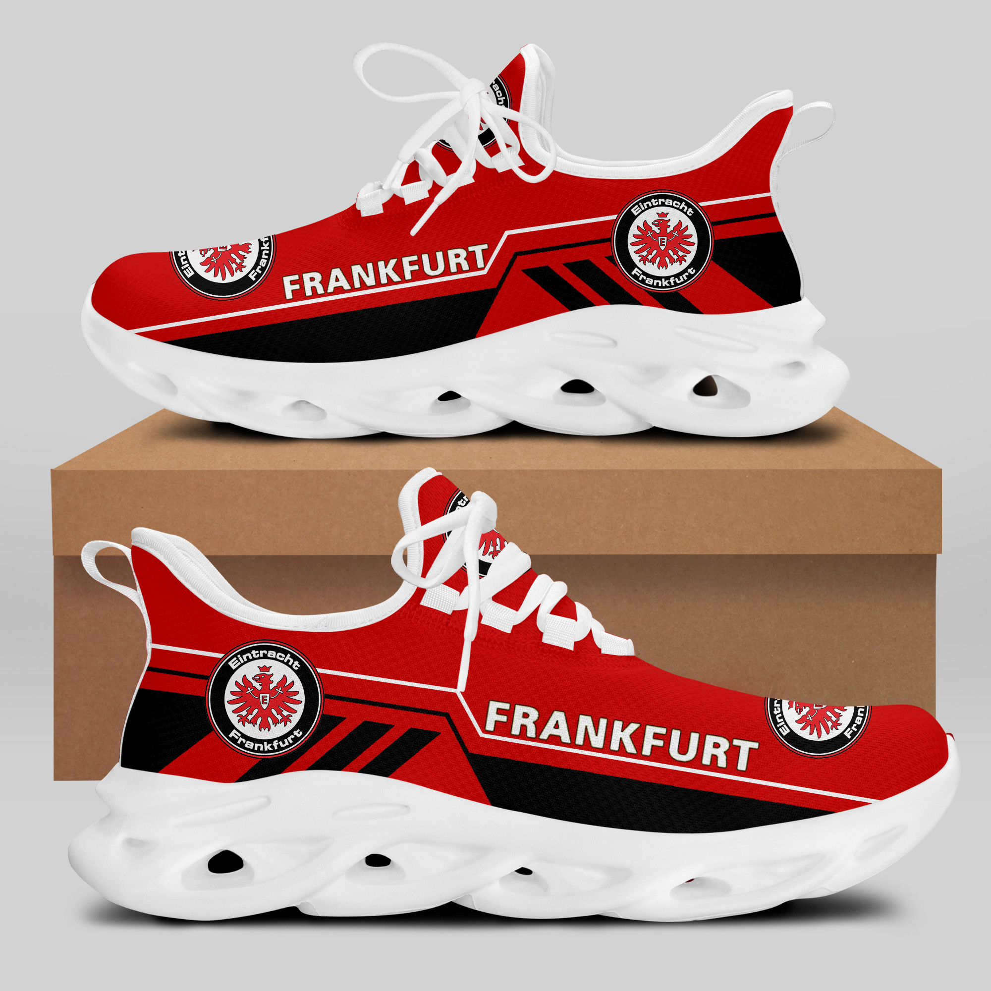 HOT Eintracht Frankfurt Black-Red Clunky Max Soul Sneakers Shoes1